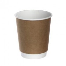 Papīra glāzes 250ml ar dubulto sieniņu, ø80mm Papīra glāzes 250ml ar dubulto sieniņu, ø80mm