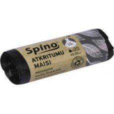 Atkritumu maisi 15L melni 8mkr Spino Atkritumu maisi 15L melni 8mkr Spino
