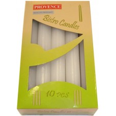 Bistro sveces 17cm baltas